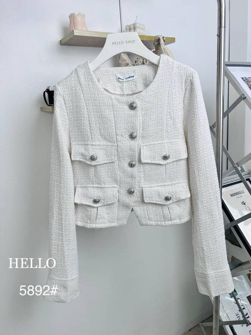 Women Elegant Tweed Jacket
